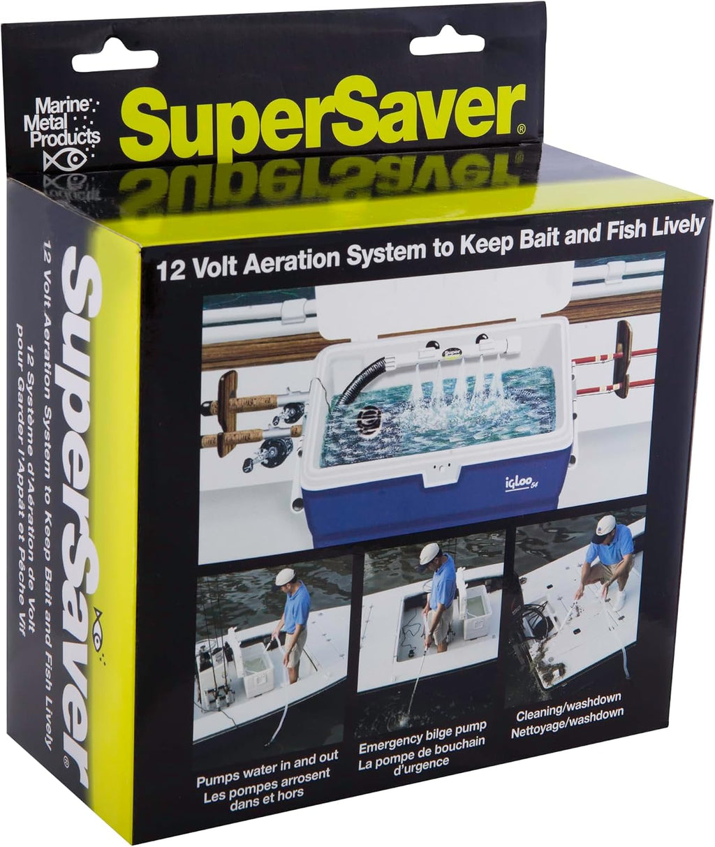 Marine Metal Super Saver Live Well Bait System & Aerator Kit