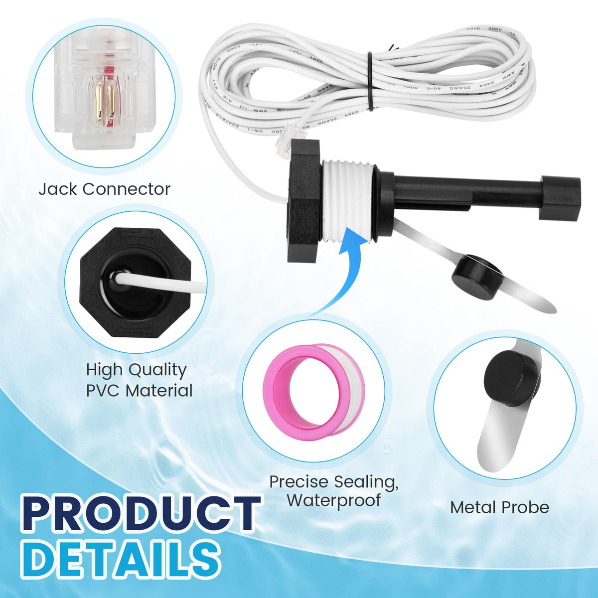 Glx-Flo-Rp Flow Switch for Hayward Salt System & Salt Cell, Metal White