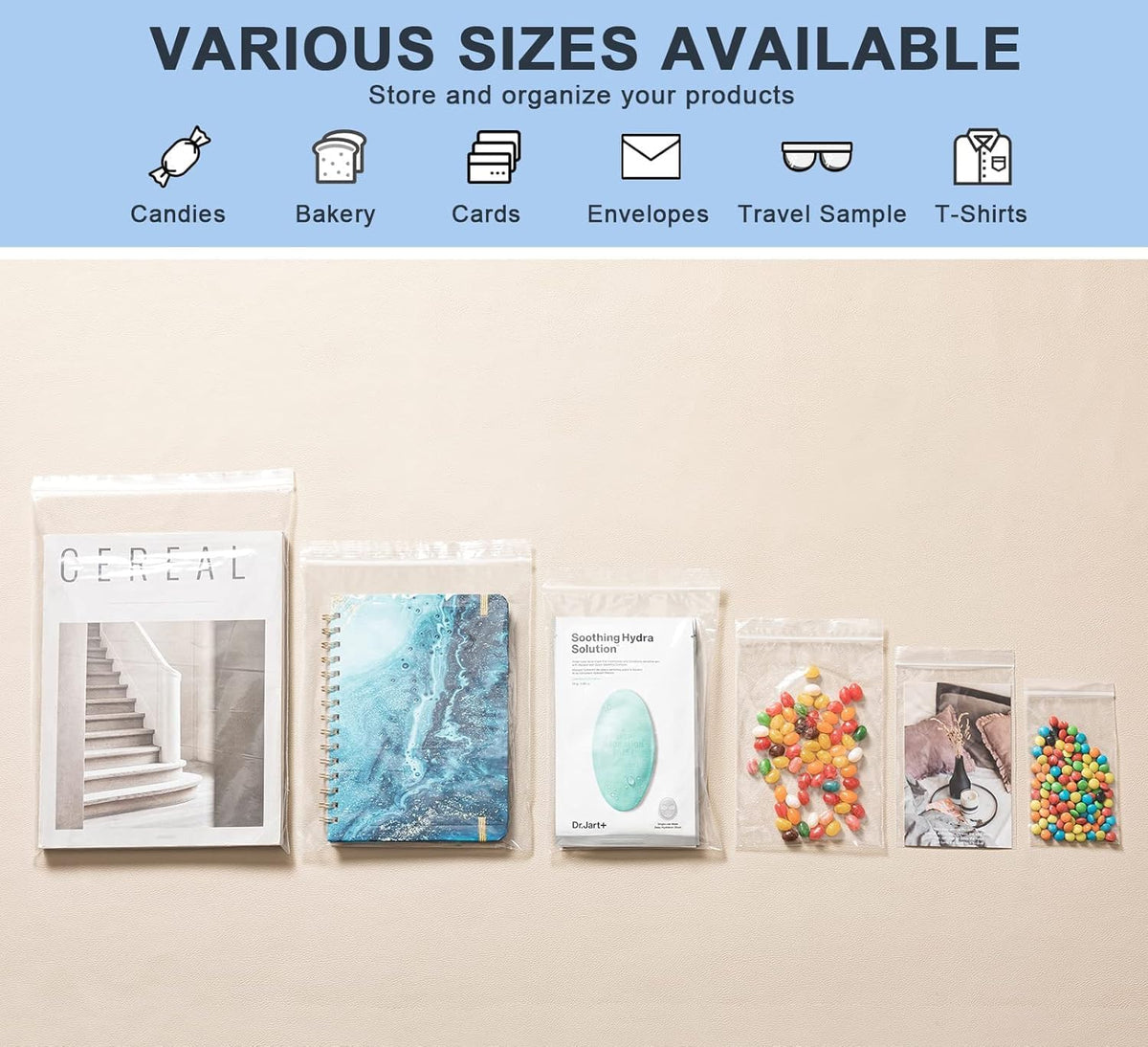 8 X 10 Inch (1000 Pcs) Clear Plastic Reclosable Zipper Poly Bags