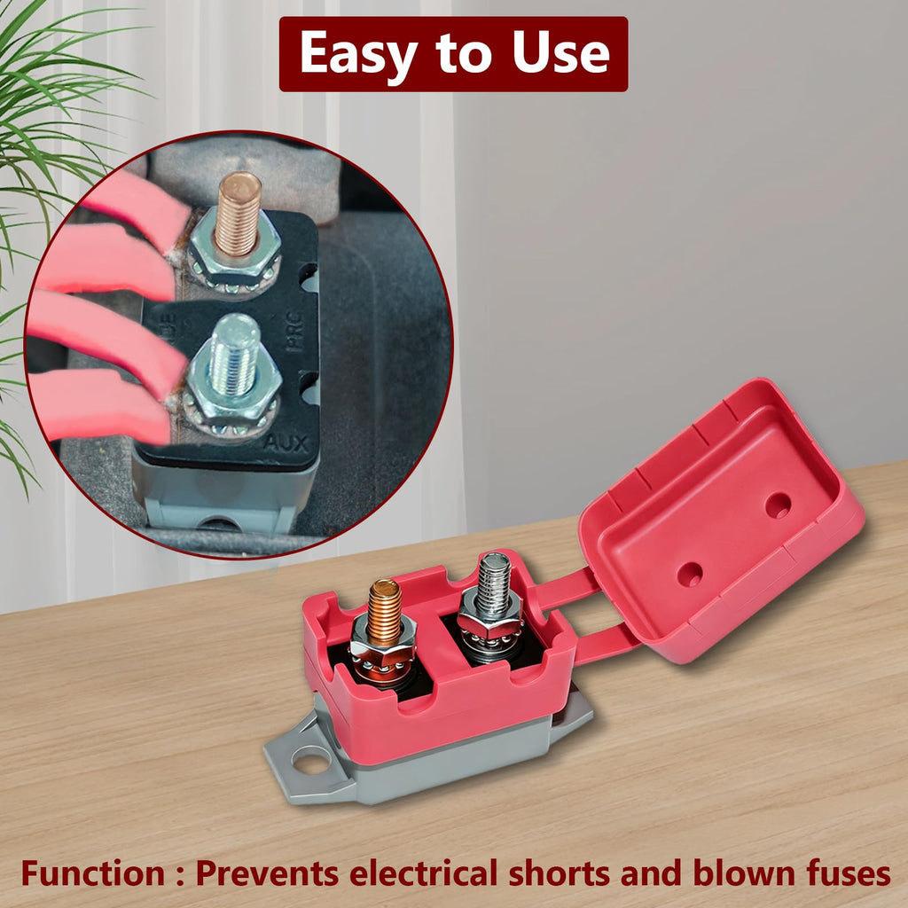 BFXM 4 PCS Auto Reset Circuit Breakers, 12v Circuit Breaker, 30 Amp Breaker