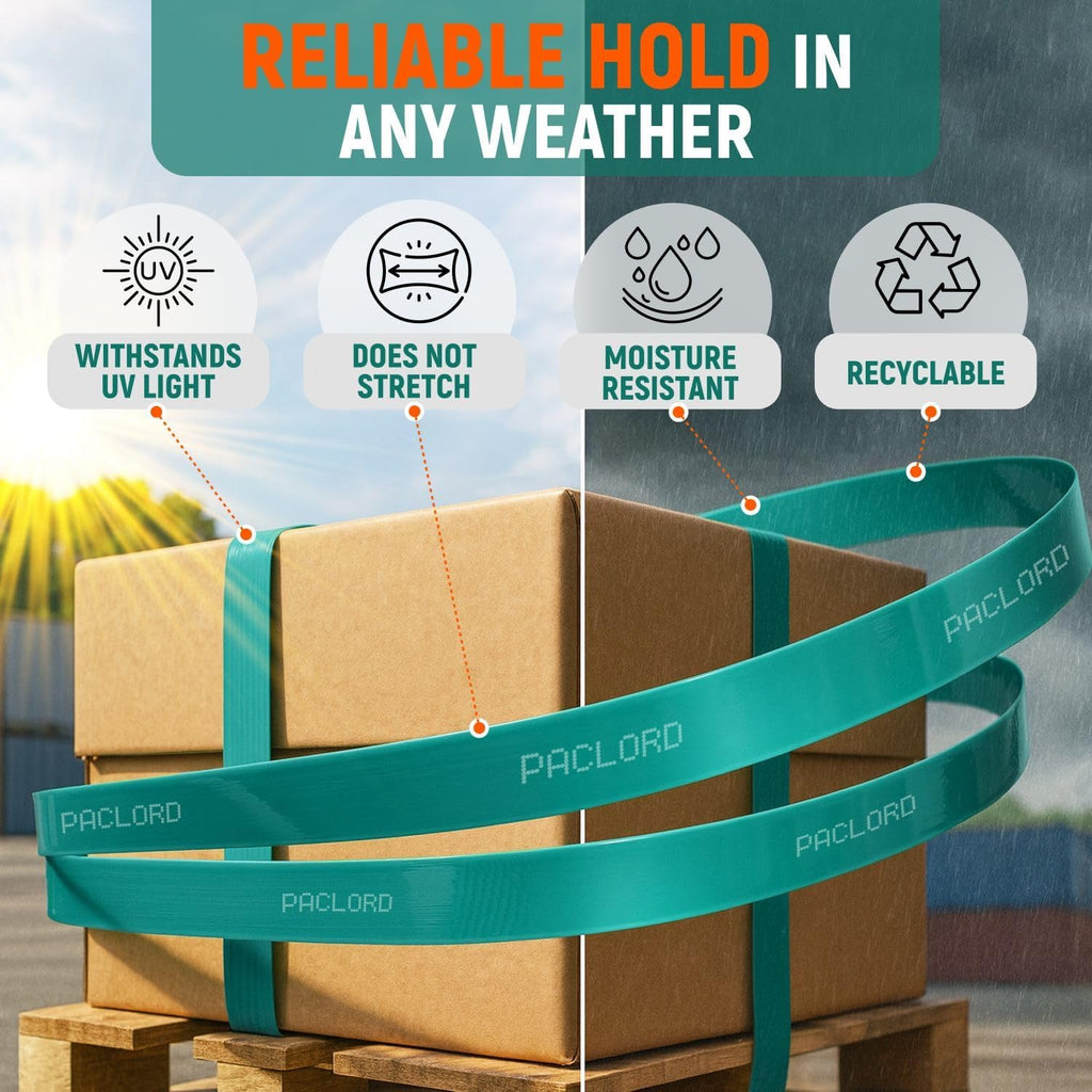 1/2" x 6500' Industrial-Grade Polyester (PET) Strapping Coil