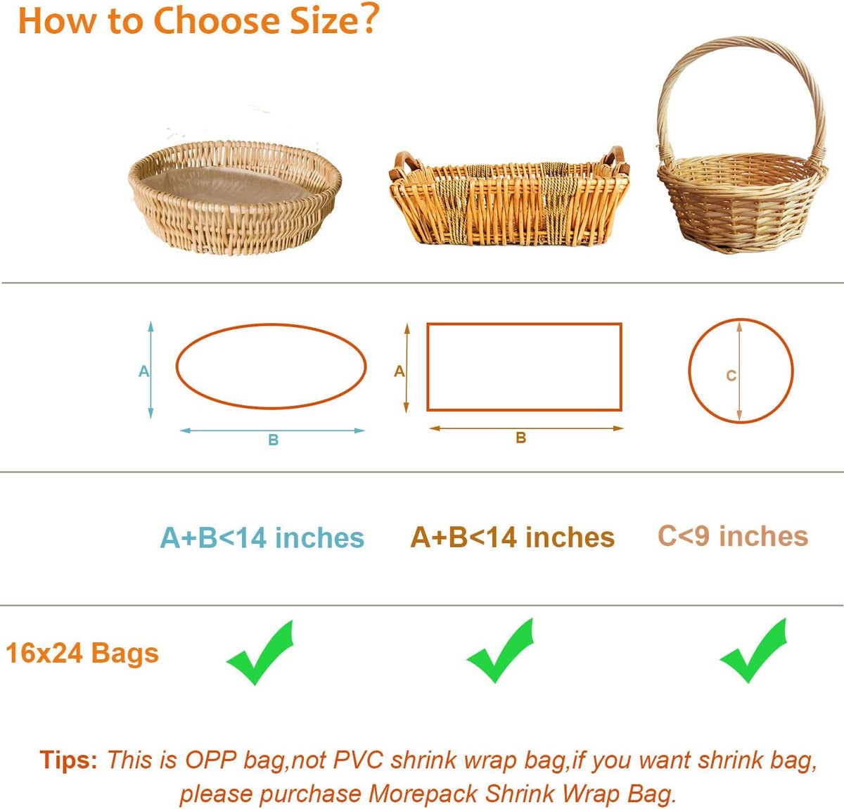 Cellophane Bags for Gift Baskets 16x24 Inches 20Pcs