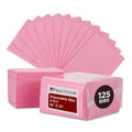 125 Pack Pink Disposable Patient Bibs, 18" x 13", 3 Ply Waterproof Paper Bib Sheet with Poly Back, Dental, Medical