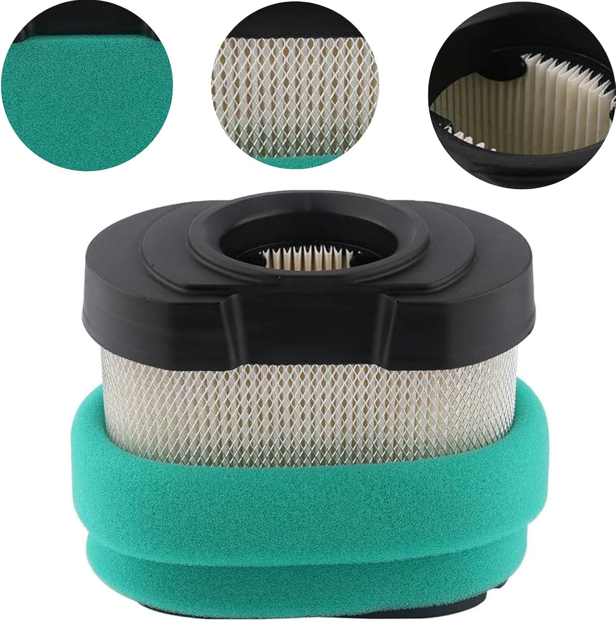 792105 MIU11515 Air Filter 492932 Oil Filter Compatible with Briggs and Stratton 407777 4163205 4163206 445877 445667