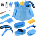 Horse Grooming Kit, 13-Piece Horse Brush Set with Organizer Bag Complete Care, Mane Braiding Kit, Brushes & Curry