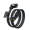 Internal Mini SAS to Right Angle SAS Cable, 2.5FT /0.75M, Compatible with RAID or PCI Express Controller