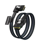 Internal Mini SAS to Right Angle SAS Cable, 2.5FT /0.75M, Compatible with RAID or PCI Express Controller