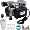 Pond Aerator, 550W 3/4 HP Air Compressor with Timer & Valves, 5.2 CFM for Up to 3 Acre 50ft Deep Lake, Outdoor Pond