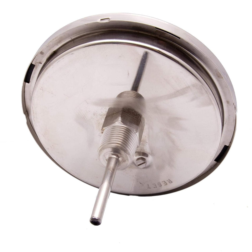 Bimetal Thermometer, 5" Face, 2-1/2" Stem, 0-250°F