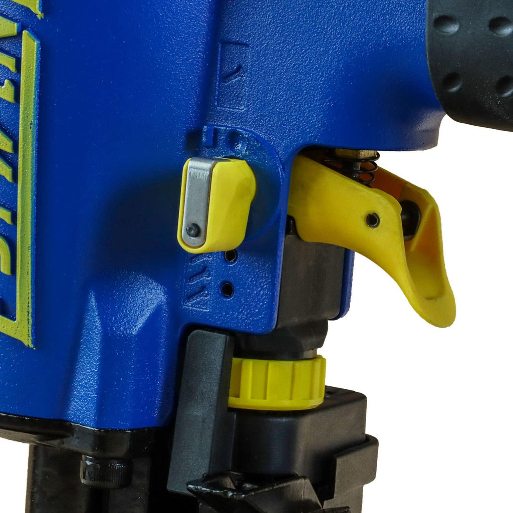 ECN45 Pneumatic 15 Degree 1-3/4" Coil Roofing Nailer with 1/4" NPT Industrial Swivel Fitting and Bag
