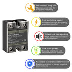 Heschen Single Phase DC/AC Solid State Relay, SSR-15DA, Input 4-32VDC, Output 24-480VAC, 15A 50-60Hz