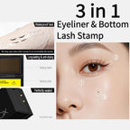 Black Box Eyelash Stamp Kit,3-In-1 Wing Eyeliner & Lower Lash & Freckle Marking Stamping Tool