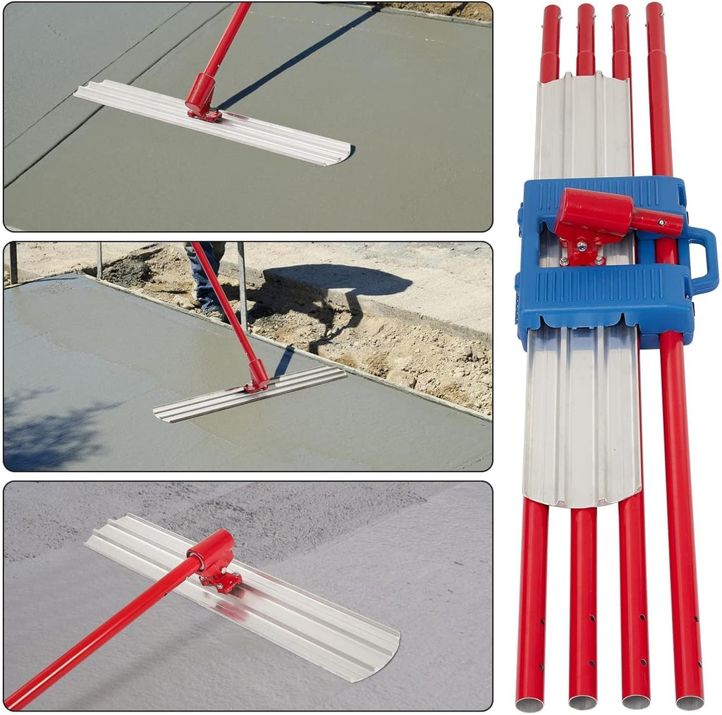 36 Inch Concrete Finishing Tool with Matching Bull Float Handle | Aluminum, Lightweight, Durable, Adjustable