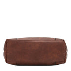 Hobo Shoulder Bag with Big Snap Hook Hardware (Brown)