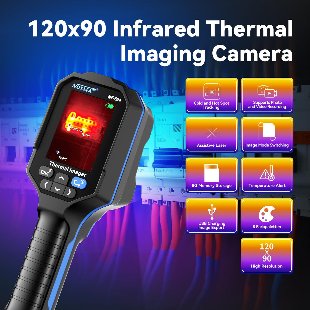 NOYAFA Thermal Imaging Camera, 120x90 IR Thermal Imager