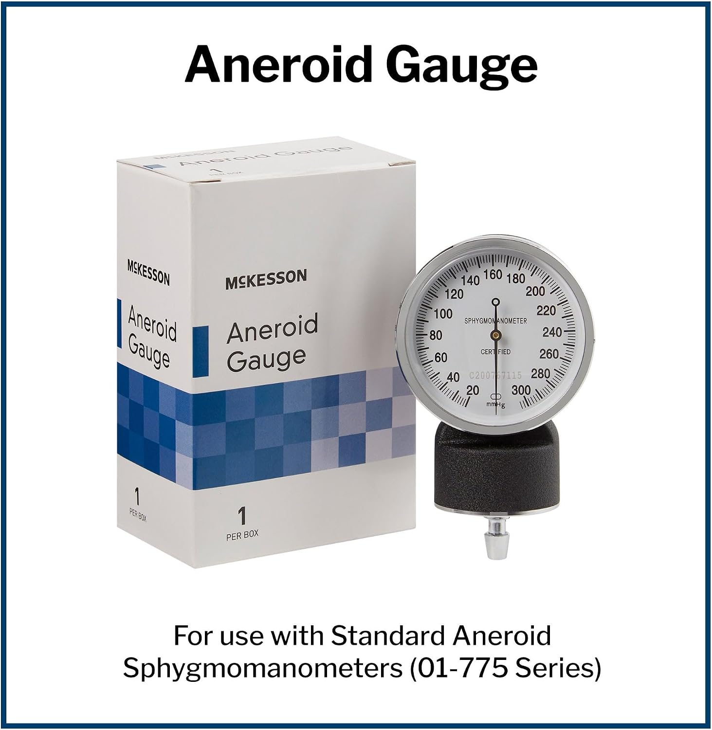 Blood Pressure Gauge for Standard Aneroid Sphygmomanometers, 1 ct | No-Pin Stop