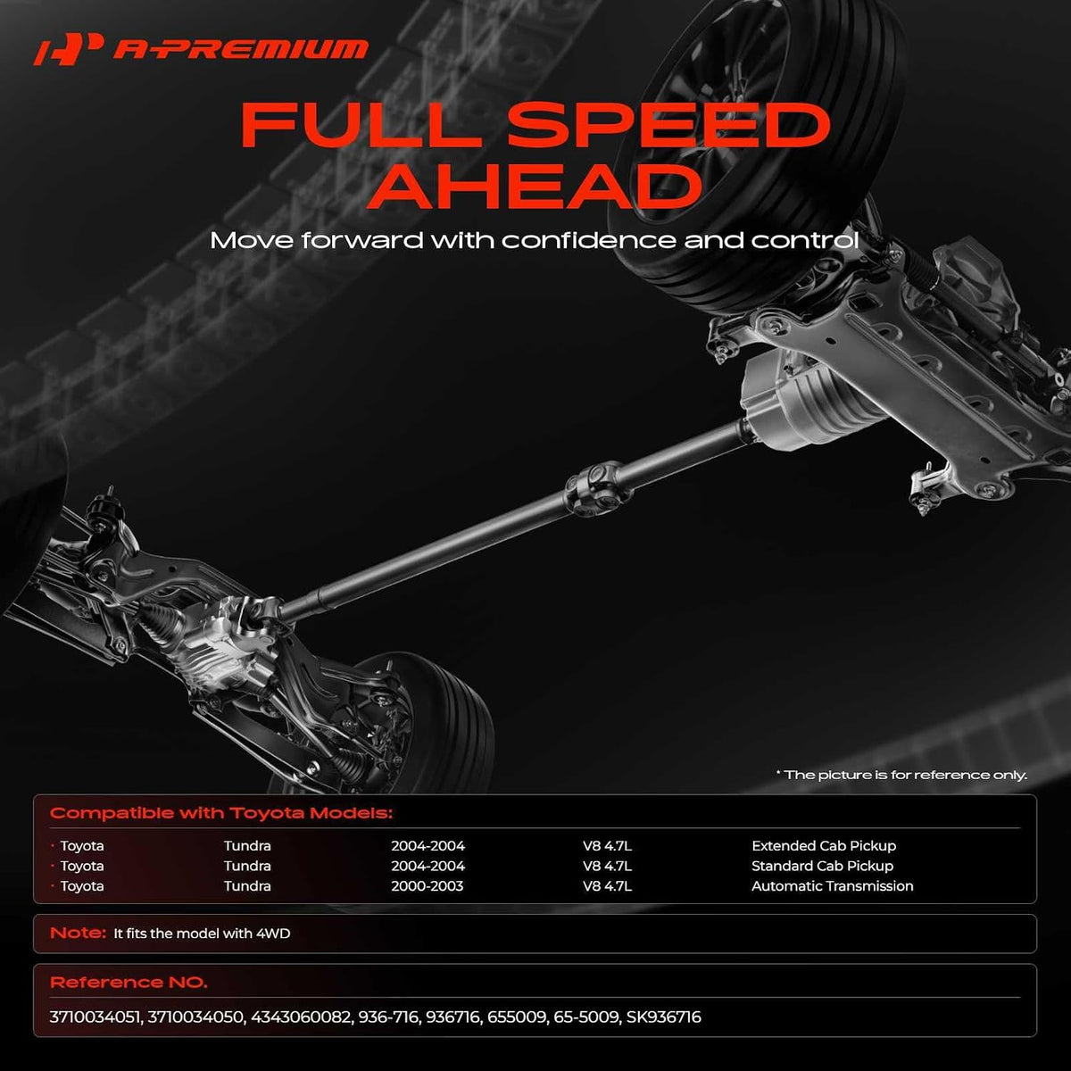 A-Premium Rear Driveshaft Assembly Compatible with Toyota