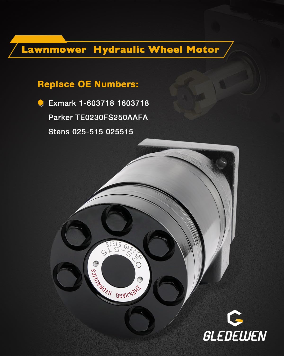 Hydraulic Wheel Motor, Compatible with Exmark Turf Tracer Viking Hydro