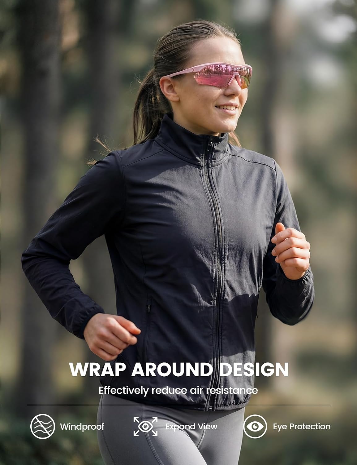 22g Polarized Sports Sunglasses - Lightweight UV400 Protection Men Women Sun Glasses for Running Baseball