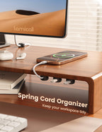 Lamicall 6 Pack Cable Clips, Compact Spring Cord Organizer Holder for Desk