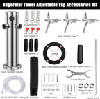 Adjustable Triple-Tap Kegerator Tower Beer Tap Tower