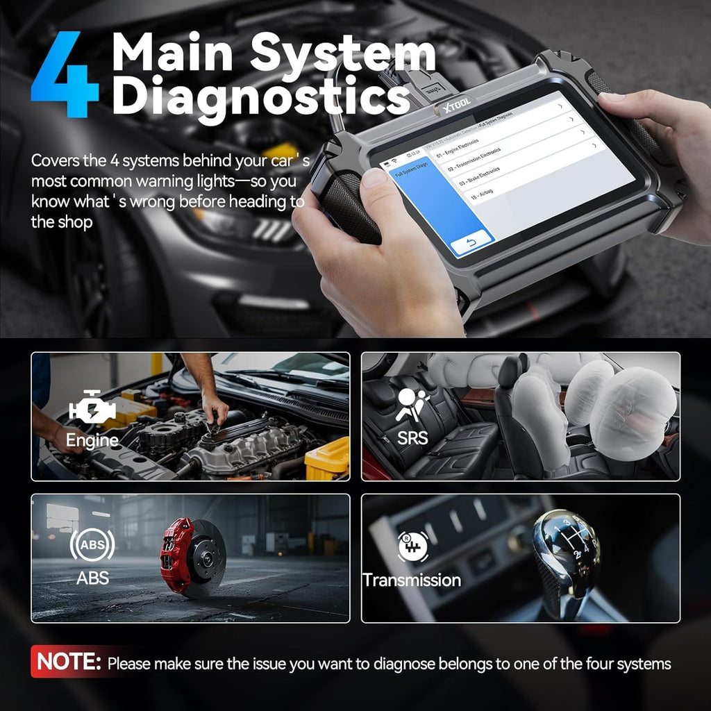 D5S OBD2 Scanner, 16 Resets, Engine ABS SRS Transmission Scan Tool | Car Scanner for EPB/Throttle/Crank Sensor