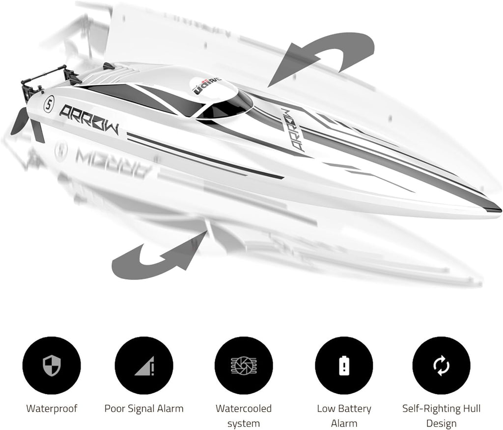 25" Brushless RC Boat 30 MPH High Speed Large Racing Remote Control Boat | Brushless Motor, Capsize Recovery