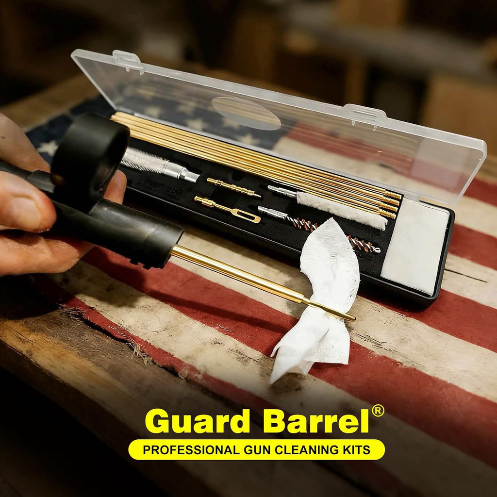 Gun Cleaning Kit for .22 .223Cal 5.56mm .22LR Rifle Pistol Cleaning Kit with Gun Cleaning Patches, Bronze Bore Brush