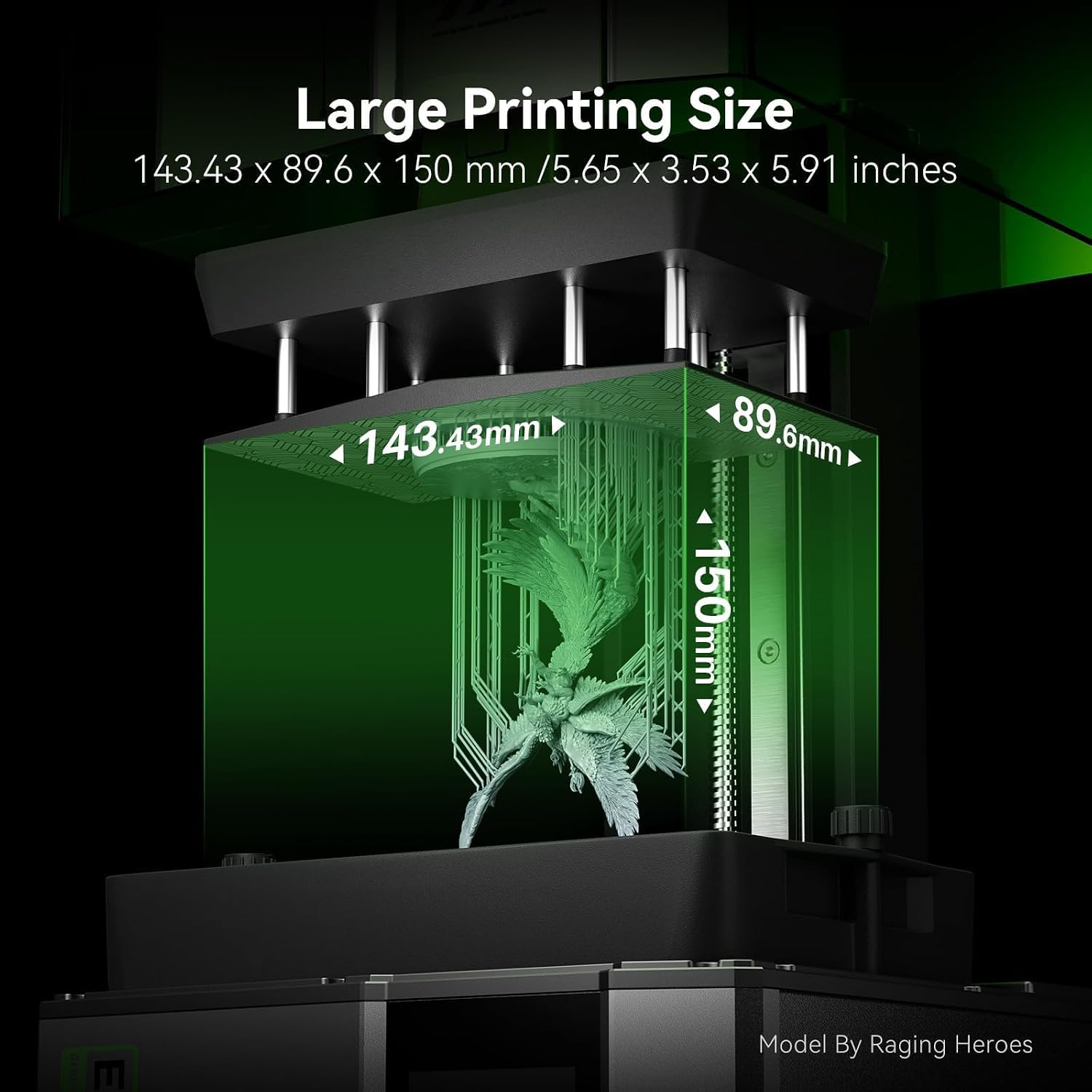 Mars 5 Resin 3D Printer | 4K Mono LCD,Automatic Leveling, Desktop 3D Printer with Printing Size of 5.65 × 3.53 × 5.91