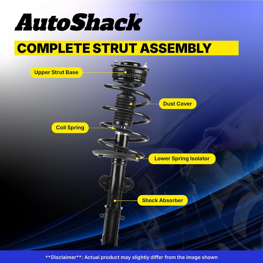 AutoShack Front Complete Strut Assembly with Coil Spring, 1pc
