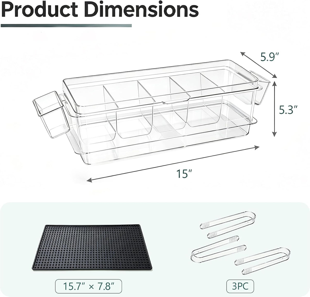 Chilled Bar Garnish Caddy with Ice Base