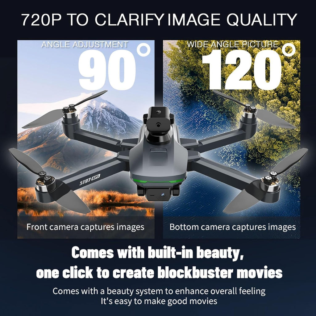 GPS Drones with Camera for Adults 4K，Remote Controller with Screen,Brushless Motor FPV，Under 249g，46Mins