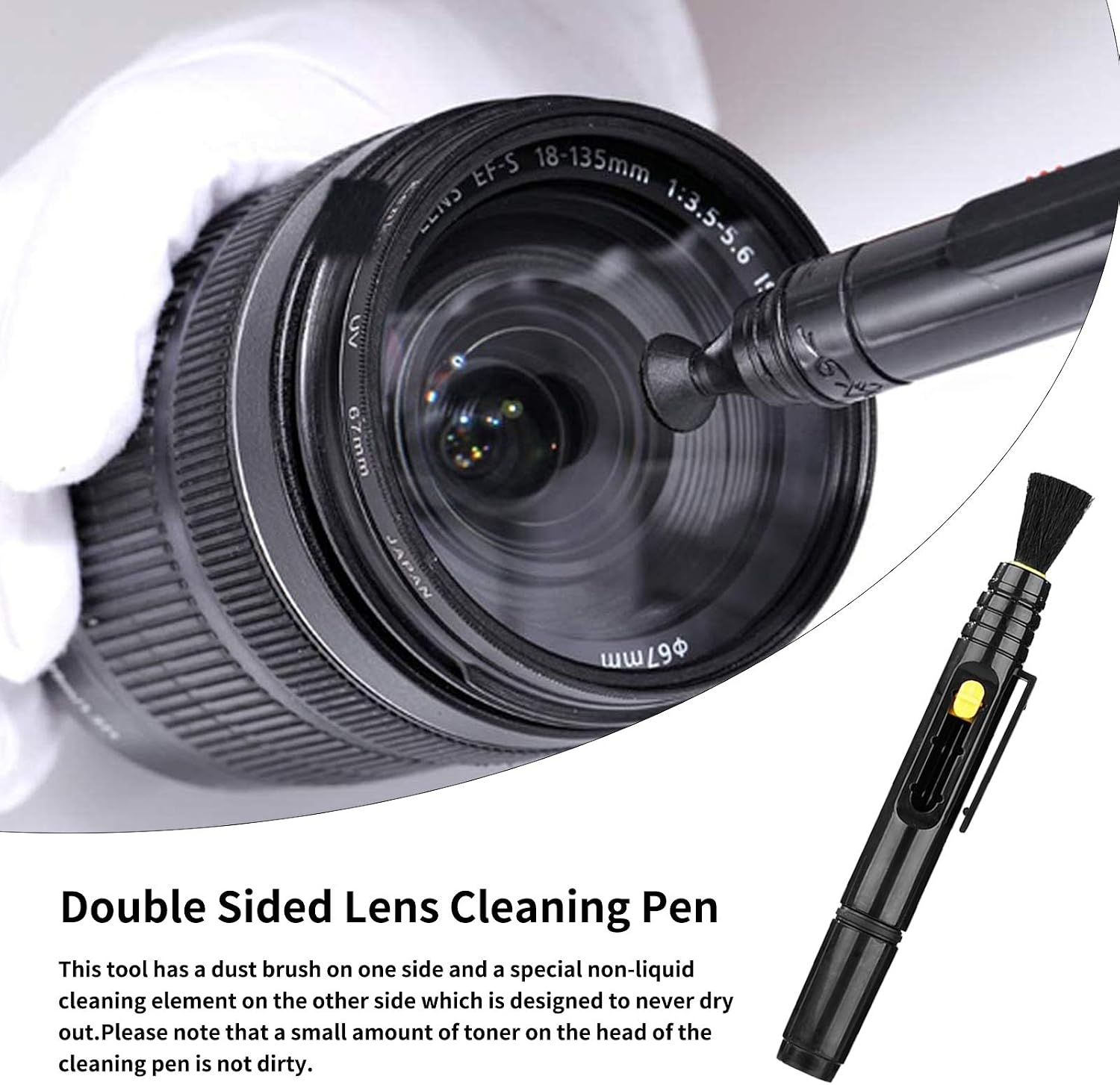 Professional DSLR Camera Cleaning Kit with APS-C Cleaning Swabs, Microfiber Cloths, Camera Cleaning Pen, for Camera