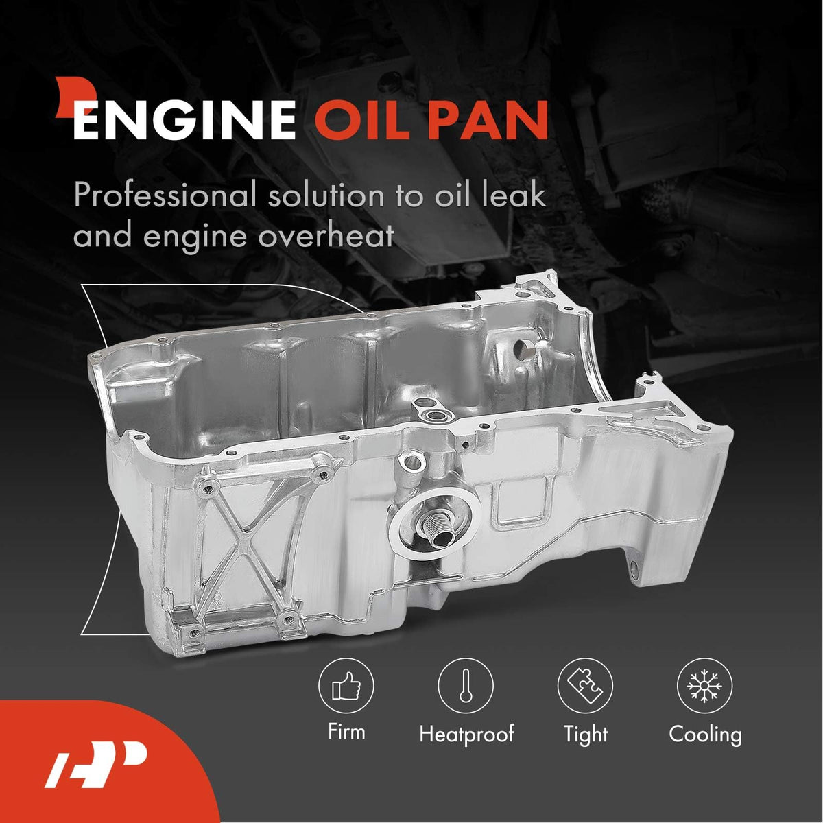 A-Premium Engine Oil Pan Sump with Drain Plug Compatible with Honda