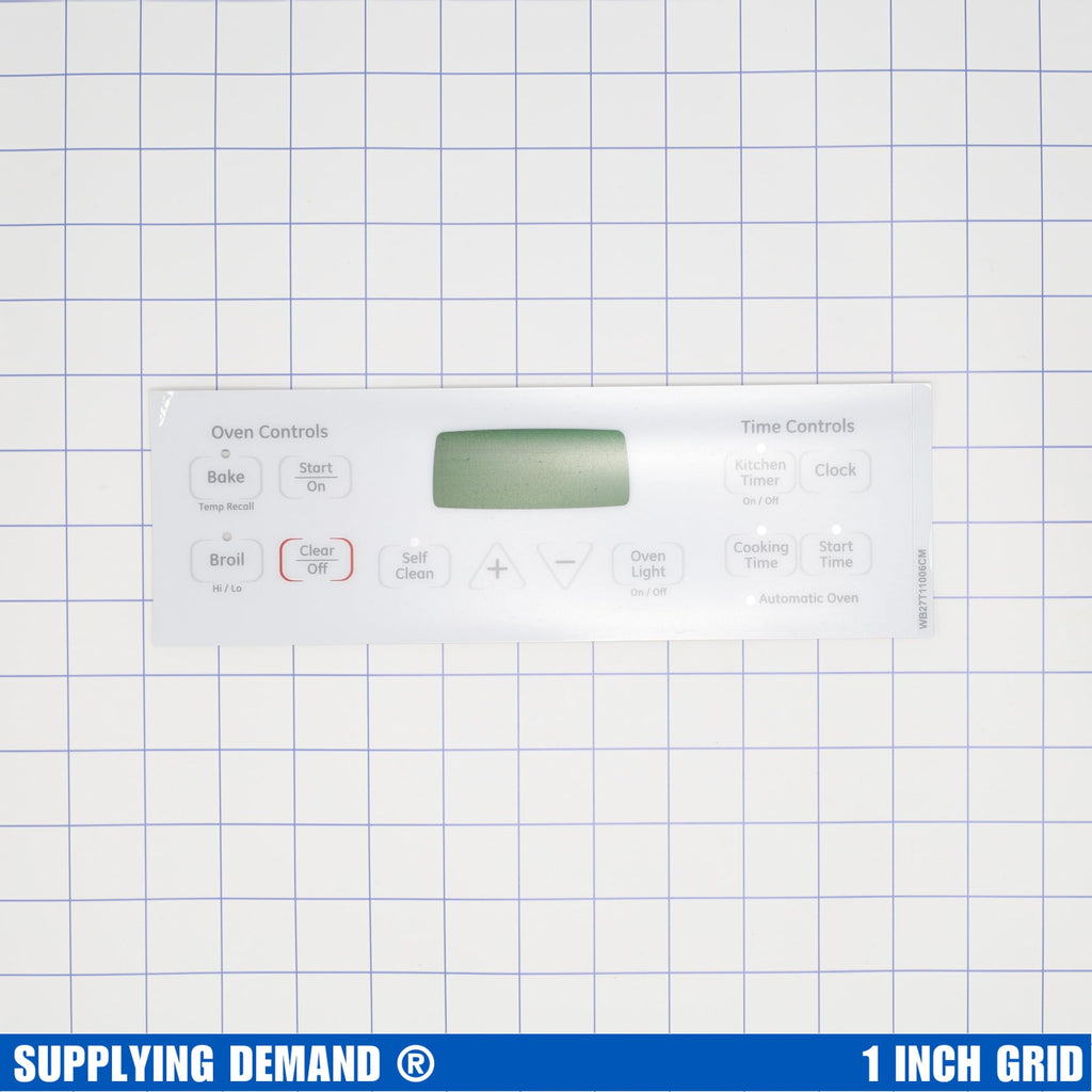 Supplying Demand WB27T11006 1473976 Electric Range White 12 Button Faceplate Graphics Overlay Replacement