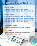 Compatible Ink Bottle Replacement for Epson 522 Ink, 5 Bottles