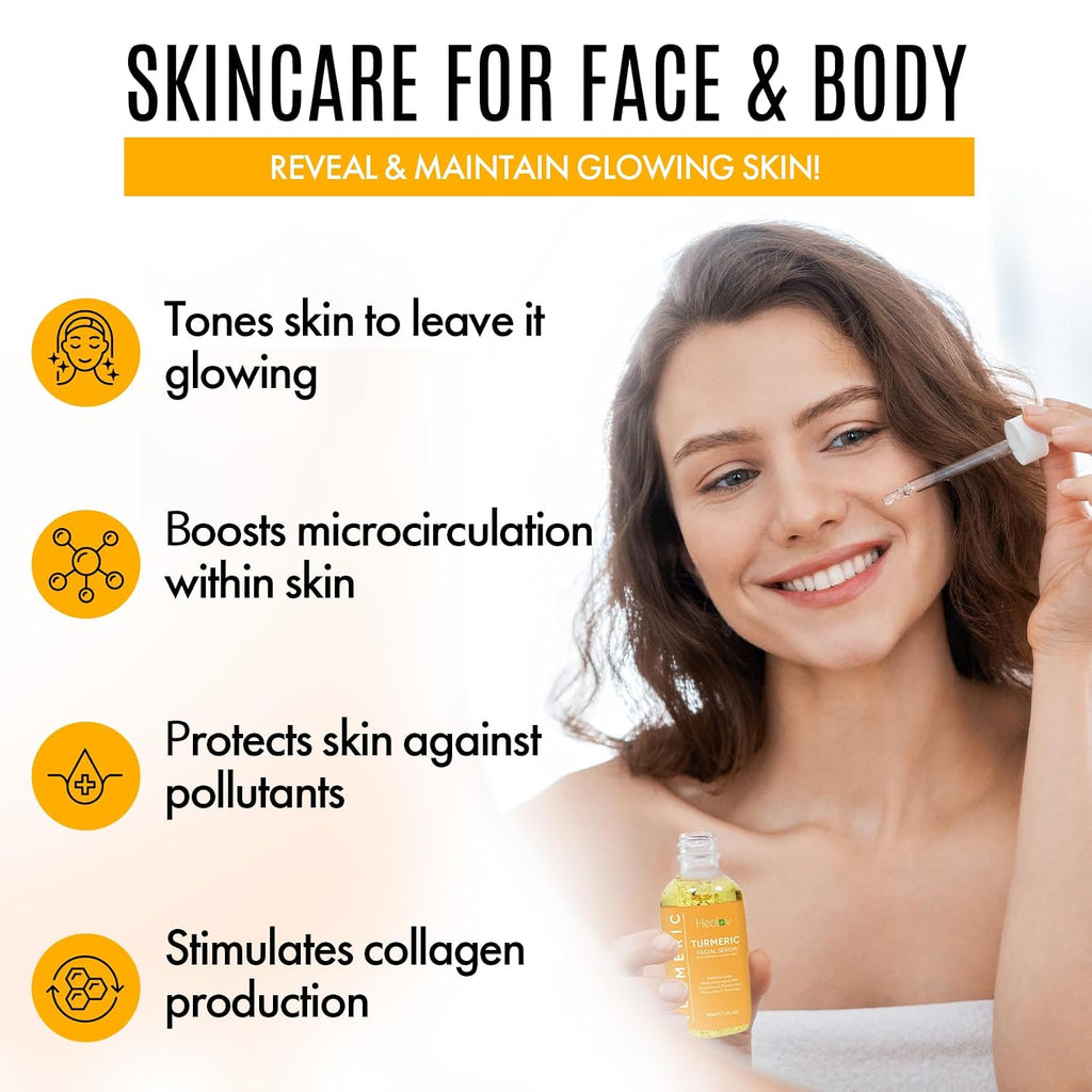 Turmeric Skincare Set - Turmeric Skin Care Products Brightening & Acne - Turmeric Skin Care Kit, Turmeric Skin Care