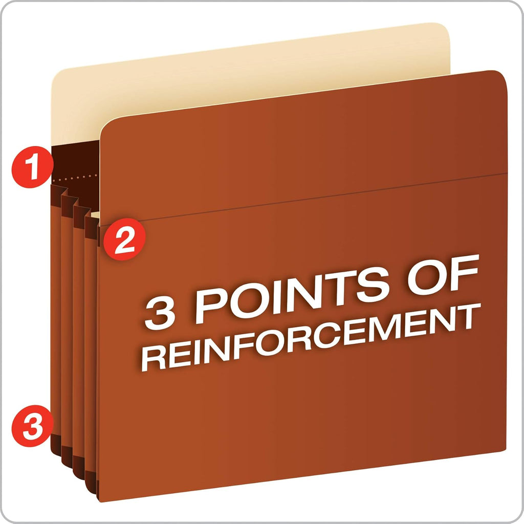 Expanding Accordion File Pockets, Extra Durable, Expands 3.5", Letter Size, Reinforced with Dupont Tyvek Material
