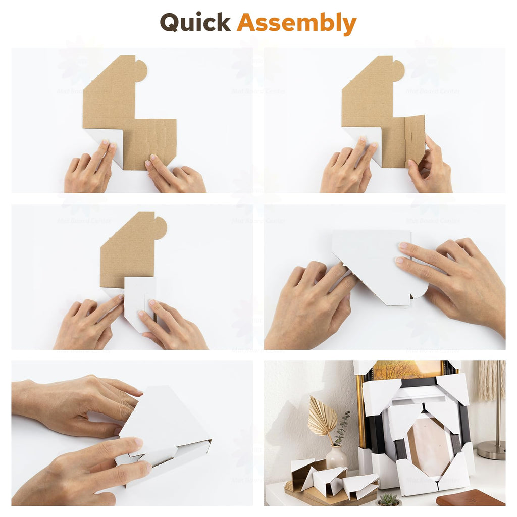 Mat Board Center 120-Pack Adjustable Cardboard Corner Protectors