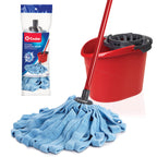 Microfiber Cloth Mop & QuickWring Bucket with Extra Refill, 2 Piece Set