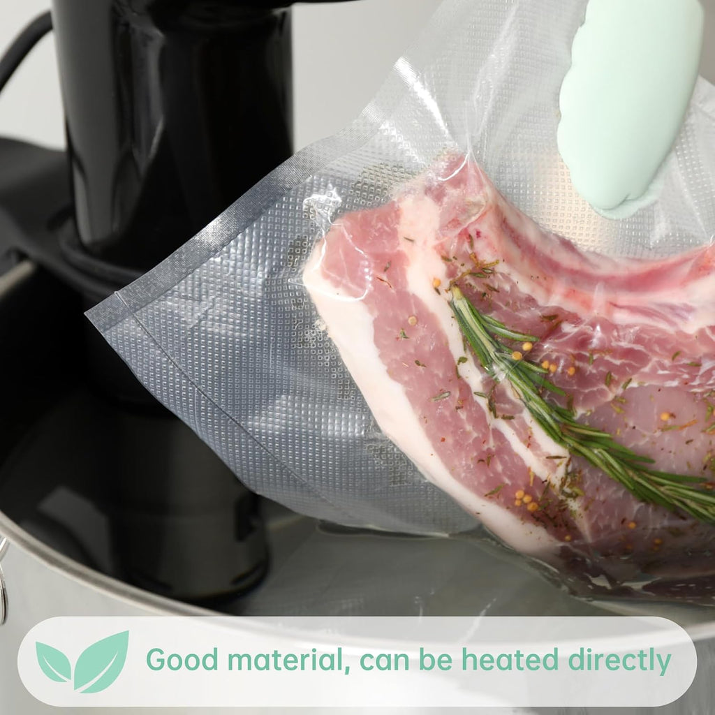 Vacuum Sealer Rolls Bags Compatible with Anova Culinary Vacuum Sealer Machine, 2 Packs 11" x 16.4' Commercial Grade