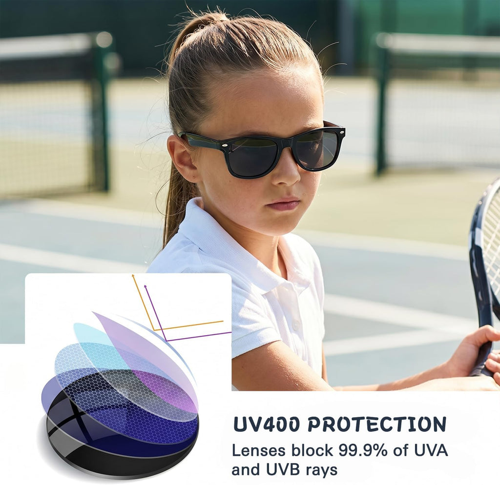Kids Sunglasses Polarized UV400 for Toddlers Boys Girls Age 2-8 | Kids Sunglasses Polarized Age 2-8 UV400 Baby Boys