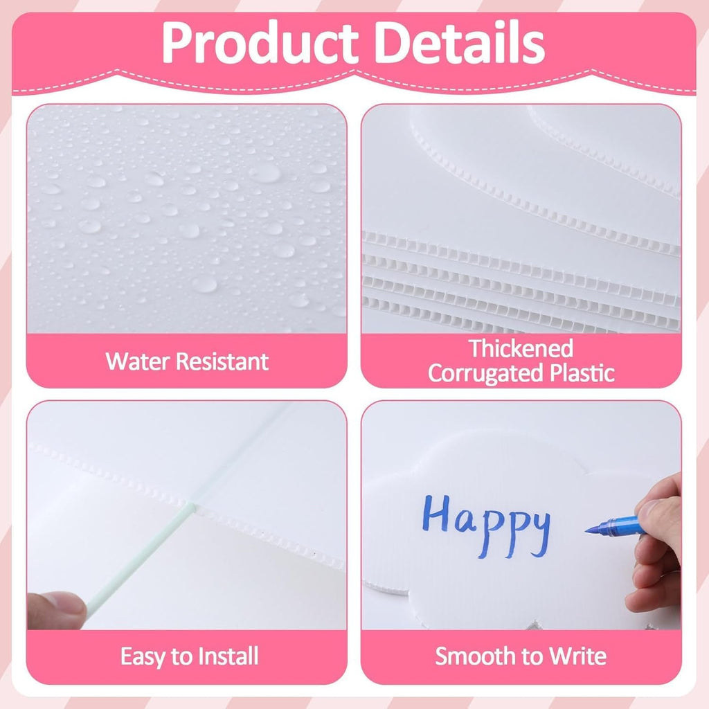 32 x 24 inch Blank Photo Booth Props DIY Happy Birthday Party Supplies Writable Picture Frame with Speech Bubble
