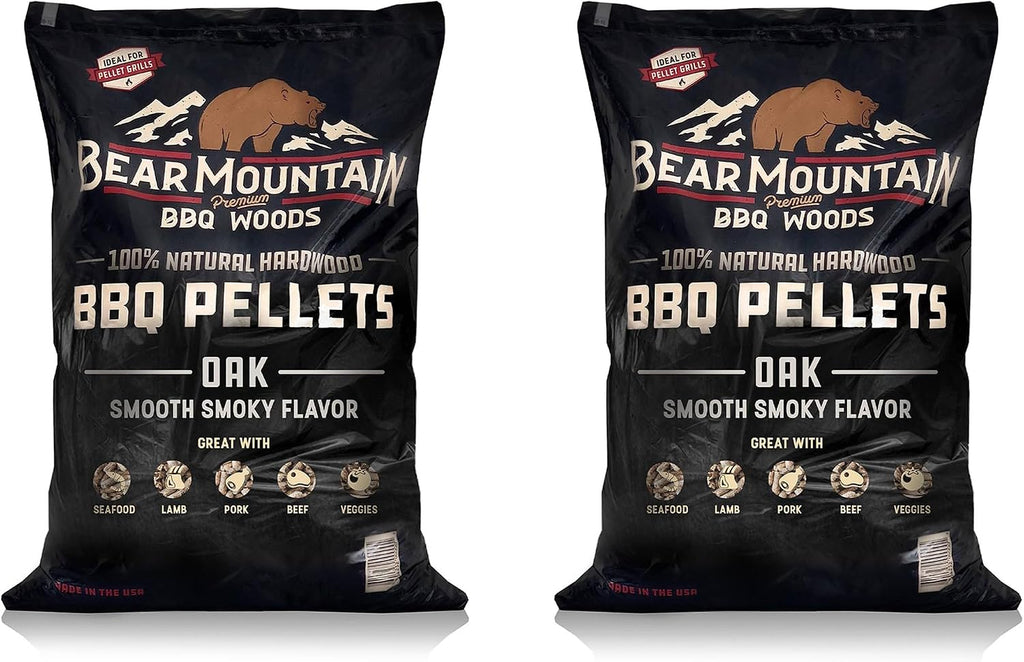 Bear Mountain BBQ Premium All Natural Oak Wood Smoker Pellets for Smoker Grill, Outdoor Gas, Charcoal, and Electric