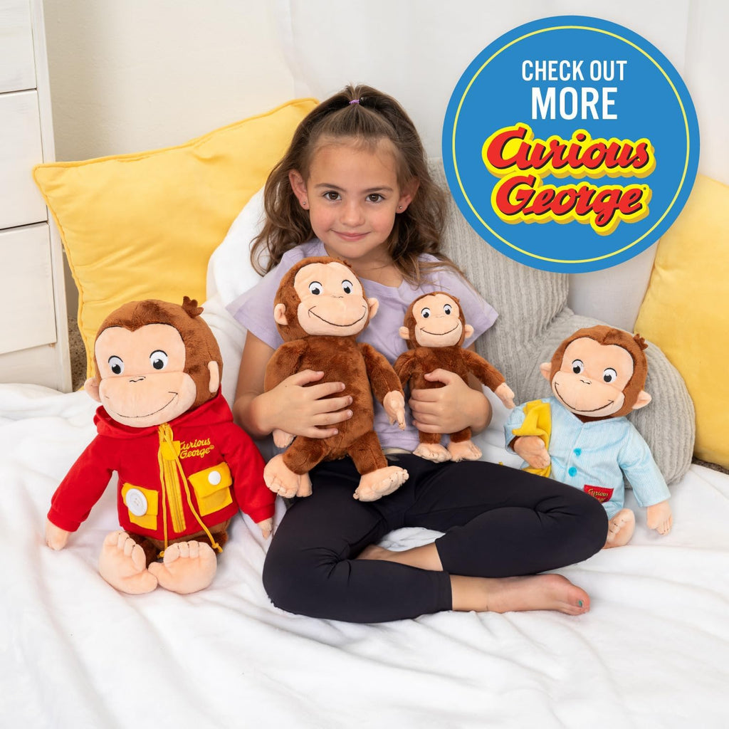 Curious George Monkey Stuffed Animal Plush Toys Soft Cutest Cuddle Plushie Gifts for Baby and Toddler Boys and Girls