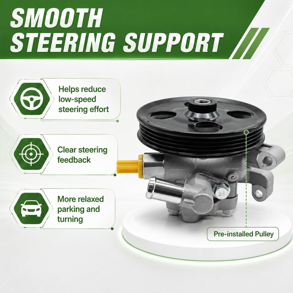 Yunnergo 21-358 Power Steering Pump Compatible with CX-9 2007-2015 V6 3.7L