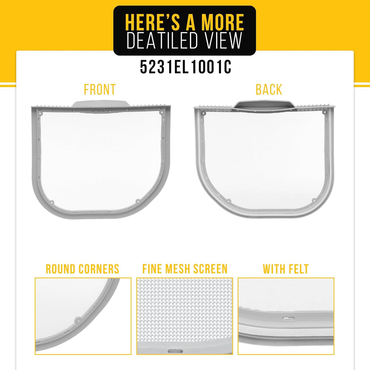 Dryer Lint Filter Screen for LG DLGX5781WE