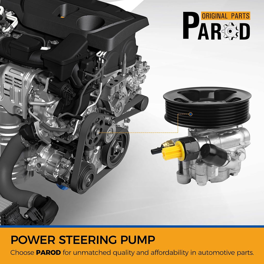 PAROD 21-5245 Power Steering Pump with Pulley Only 2.4L L4 Fit for Toyota Camry 2002-2009, 2002-2008 Solara