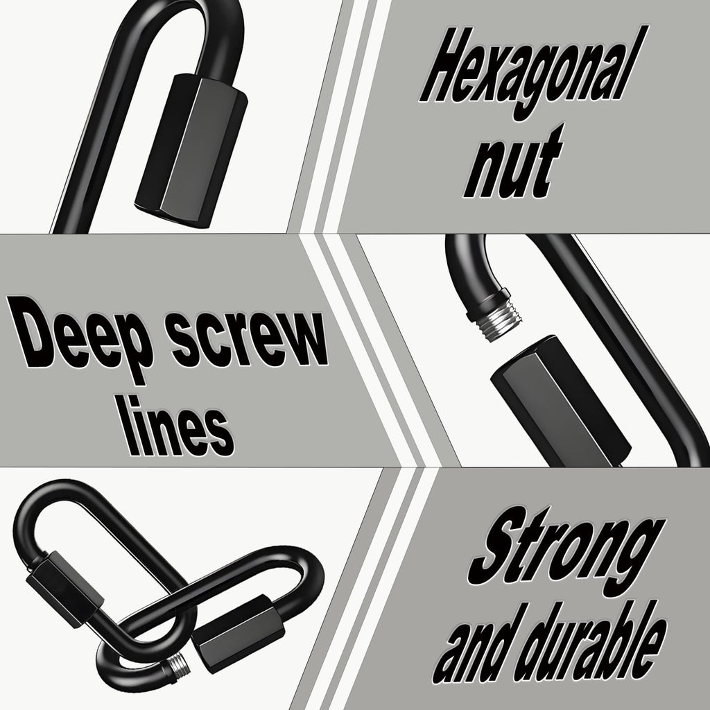 Heavy Duty Quick Link, 2.36IN Quick Chain Link (12PCS,Black)