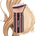 Makeup Brush Retractable Kabuki Face Brushes Portable Travel Blush Brush | Flawless for Foundation, Powder Blush